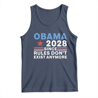 Obama 2028 Since Rules Dont Exist Anymore Tank Top Political Satire Red White and Blue