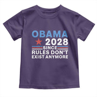 Obama 2028 Since Rules Dont Exist Anymore Toddler T Shirt Political Satire Red White and Blue