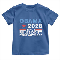 Obama 2028 Since Rules Dont Exist Anymore Toddler T Shirt Political Satire Red White and Blue
