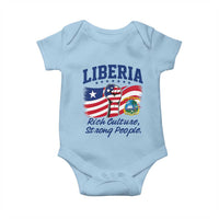 Liberia Rich Culture Strong People Patriotic Baby Onesie Liberian Flag Fist Coat Of Arms Heritage Pride