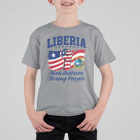Liberia Rich Culture Strong People Patriotic T Shirt For Kid Liberian Flag Fist Coat Of Arms Heritage Pride
