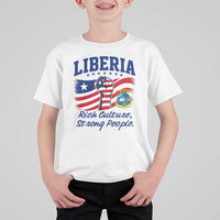 Liberia Rich Culture Strong People Patriotic T Shirt For Kid Liberian Flag Fist Coat Of Arms Heritage Pride