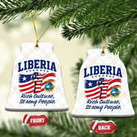 Liberia Rich Culture Strong People Patriotic Ceramic Ornament Liberian Flag Fist Coat Of Arms Heritage Pride