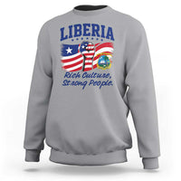 Liberia Rich Culture Strong People Patriotic Sweatshirt Liberian Flag Fist Coat Of Arms Heritage Pride