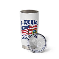 Liberia Rich Culture Strong People Patriotic Tumbler Cup Liberian Flag Fist Coat Of Arms Heritage Pride