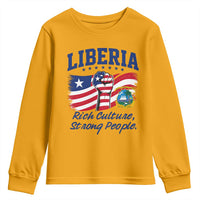Liberia Rich Culture Strong People Patriotic Youth Sweatshirt Liberian Flag Fist Coat Of Arms Heritage Pride