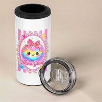 Kawaii Third Grade Glitter Dumpling Printed Graphic 4 in 1 Can Cooler Tumbler Cute First Day Back To School for Students Teachers