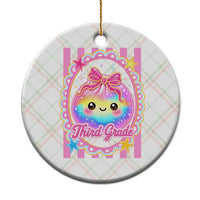Kawaii Third Grade Glitter Dumpling Printed Graphic Ceramic Ornament Cute First Day Back To School for Students Teachers