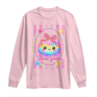 Kawaii Third Grade Glitter Dumpling Printed Graphic Long Sleeve Shirt Cute First Day Back To School for Students Teachers