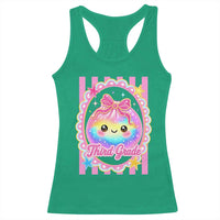 Kawaii Third Grade Glitter Dumpling Printed Graphic Racerback Tank Top Cute First Day Back To School for Students Teachers