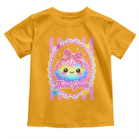 Kawaii Third Grade Glitter Dumpling Printed Graphic Toddler T Shirt Cute First Day Back To School for Students Teachers