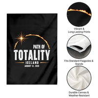 Path of Totality Iceland August 12 2026 Garden Flag Total Solar Eclipse Astronomy Travel Gift