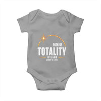Path of Totality Iceland August 12 2026 Baby Onesie Total Solar Eclipse Astronomy Travel Gift