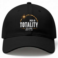 Path of Totality Iceland August 12 2026 Baseball Cap Total Solar Eclipse Astronomy Travel Gift