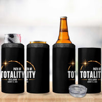Path of Totality Iceland August 12 2026 4 in 1 Can Cooler Tumbler Total Solar Eclipse Astronomy Travel Gift