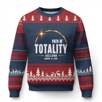 Path of Totality Iceland August 12 2026 Ugly Christmas Sweater Total Solar Eclipse Astronomy Travel Gift