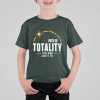 Path of Totality Iceland August 12 2026 T Shirt For Kid Total Solar Eclipse Astronomy Travel Gift