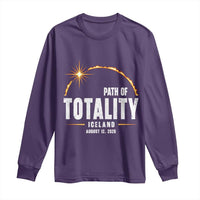 Path of Totality Iceland August 12 2026 Long Sleeve Shirt Total Solar Eclipse Astronomy Travel Gift
