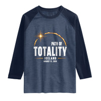 Path of Totality Iceland August 12 2026 Raglan Shirt Total Solar Eclipse Astronomy Travel Gift