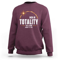 Path of Totality Iceland August 12 2026 Sweatshirt Total Solar Eclipse Astronomy Travel Gift