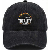 Path of Totality Iceland August 12 2026 Washed Cotton Baseball Cap Total Solar Eclipse Astronomy Travel Gift