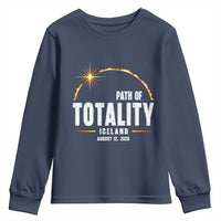 Path of Totality Iceland August 12 2026 Youth Sweatshirt Total Solar Eclipse Astronomy Travel Gift
