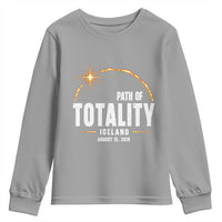 Path of Totality Iceland August 12 2026 Youth Sweatshirt Total Solar Eclipse Astronomy Travel Gift