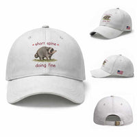 Cute Watercolor Jimothy the Raccoon Inspirational Baseball Cap Short Spine Doing Fine Viral Seattle Trash Panda Supporter
