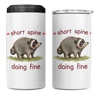 Cute Watercolor Jimothy the Raccoon Inspirational 4 in 1 Can Cooler Tumbler Short Spine Doing Fine Viral Seattle Trash Panda Supporter