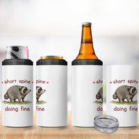 Cute Watercolor Jimothy the Raccoon Inspirational 4 in 1 Can Cooler Tumbler Short Spine Doing Fine Viral Seattle Trash Panda Supporter
