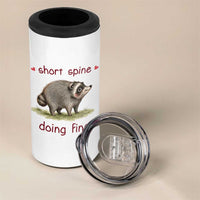 Cute Watercolor Jimothy the Raccoon Inspirational 4 in 1 Can Cooler Tumbler Short Spine Doing Fine Viral Seattle Trash Panda Supporter