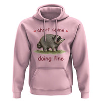 Cute Watercolor Jimothy the Raccoon Inspirational Hoodie Short Spine Doing Fine Viral Seattle Trash Panda Supporter