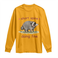 Cute Watercolor Jimothy the Raccoon Inspirational Long Sleeve Shirt Short Spine Doing Fine Viral Seattle Trash Panda Supporter
