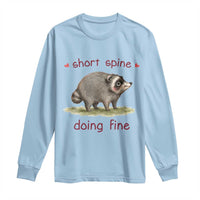 Cute Watercolor Jimothy the Raccoon Inspirational Long Sleeve Shirt Short Spine Doing Fine Viral Seattle Trash Panda Supporter