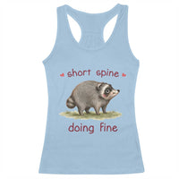 Cute Watercolor Jimothy the Raccoon Inspirational Racerback Tank Top Short Spine Doing Fine Viral Seattle Trash Panda Supporter
