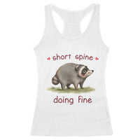Cute Watercolor Jimothy the Raccoon Inspirational Racerback Tank Top Short Spine Doing Fine Viral Seattle Trash Panda Supporter