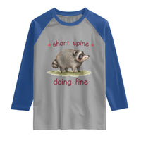 Cute Watercolor Jimothy the Raccoon Inspirational Raglan Shirt Short Spine Doing Fine Viral Seattle Trash Panda Supporter