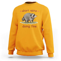 Cute Watercolor Jimothy the Raccoon Inspirational Sweatshirt Short Spine Doing Fine Viral Seattle Trash Panda Supporter