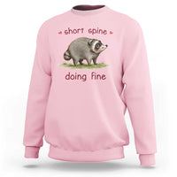 Cute Watercolor Jimothy the Raccoon Inspirational Sweatshirt Short Spine Doing Fine Viral Seattle Trash Panda Supporter