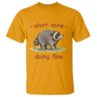 Cute Watercolor Jimothy the Raccoon Inspirational T Shirt Short Spine Doing Fine Viral Seattle Trash Panda Supporter