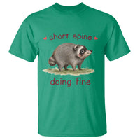 Cute Watercolor Jimothy the Raccoon Inspirational T Shirt Short Spine Doing Fine Viral Seattle Trash Panda Supporter