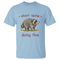 Cute Watercolor Jimothy the Raccoon Inspirational T Shirt Short Spine Doing Fine Viral Seattle Trash Panda Supporter