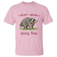 Cute Watercolor Jimothy the Raccoon Inspirational T Shirt Short Spine Doing Fine Viral Seattle Trash Panda Supporter