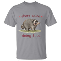 Cute Watercolor Jimothy the Raccoon Inspirational T Shirt Short Spine Doing Fine Viral Seattle Trash Panda Supporter