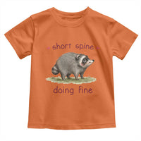 Cute Watercolor Jimothy the Raccoon Inspirational Toddler T Shirt Short Spine Doing Fine Viral Seattle Trash Panda Supporter