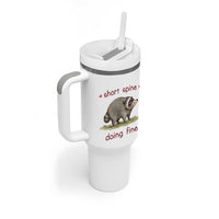 Cute Watercolor Jimothy the Raccoon Inspirational Tumbler With Handle Short Spine Doing Fine Viral Seattle Trash Panda Supporter