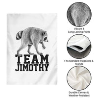 Team Jimothy Viral Seattle Raccoon Garden Flag Vintage Trash Panda Meme Graphic