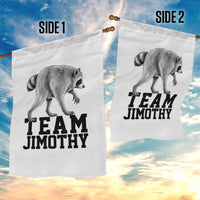 Team Jimothy Viral Seattle Raccoon Garden Flag Vintage Trash Panda Meme Graphic