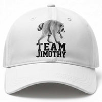 Team Jimothy Viral Seattle Raccoon Baseball Cap Vintage Trash Panda Meme Graphic