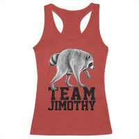 Team Jimothy Viral Seattle Raccoon Racerback Tank Top Vintage Trash Panda Meme Graphic